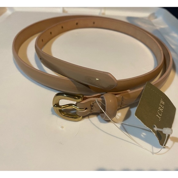 J. Crew NWT Patent Leather Skinny Belt - Mauve - Picture 2 of 2